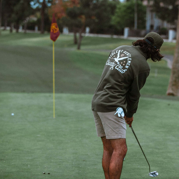 Hockey Albatross Garment Dyed Quarter Zip - - Men's Jackets - Violent Gentlemen Hockey Lifestyle | Built by Fans for Fans | Perfect Gift for hockey fan or hockey players that live in the hockey culture