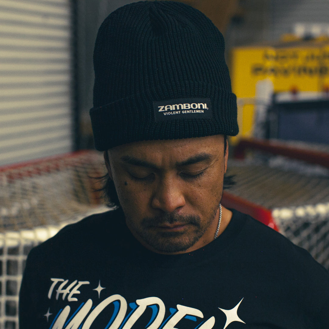 Hockey Zamboni Cuff Beanie - - Beanies - Violent Gentlemen Hockey Lifestyle | Built by Fans for Fans | Perfect Gift for hockey fan or hockey players that live in the hockey culture