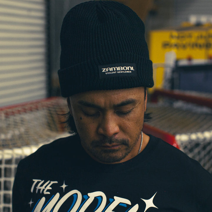 Hockey Zamboni Cuff Beanie - - Beanies - Violent Gentlemen Hockey Lifestyle | Built by Fans for Fans | Perfect Gift for hockey fan or hockey players that live in the hockey culture