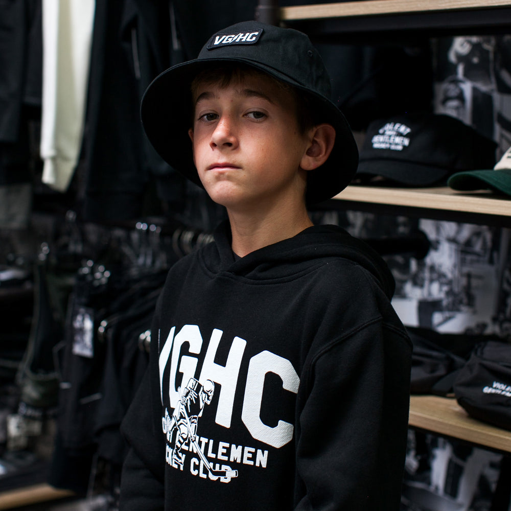 Hockey Tradition Kids Bucket Hat - - Hats - Violent Gentlemen Hockey Lifestyle | Built by Fans for Fans | Perfect Gift for hockey fan or hockey players that live in the hockey culture