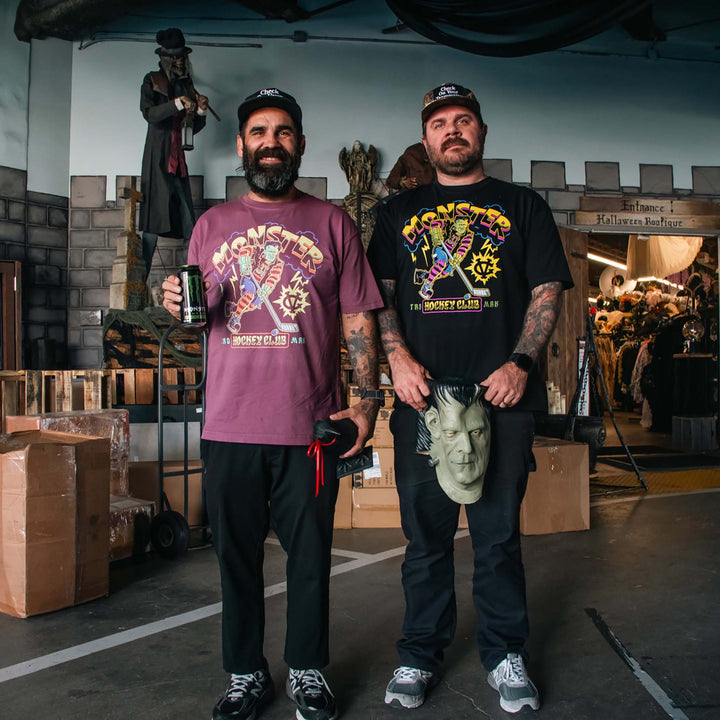 Hockey Monster Hockey Club Premium Tee - - Men's T-Shirts - Violent Gentlemen Hockey Lifestyle | Built by Fans for Fans | Perfect Gift for hockey fan or hockey players that live in the hockey culture