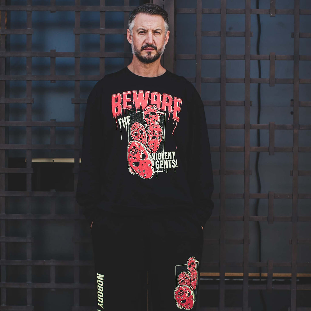 Hockey Beware Long Sleeve Tee - - Men&