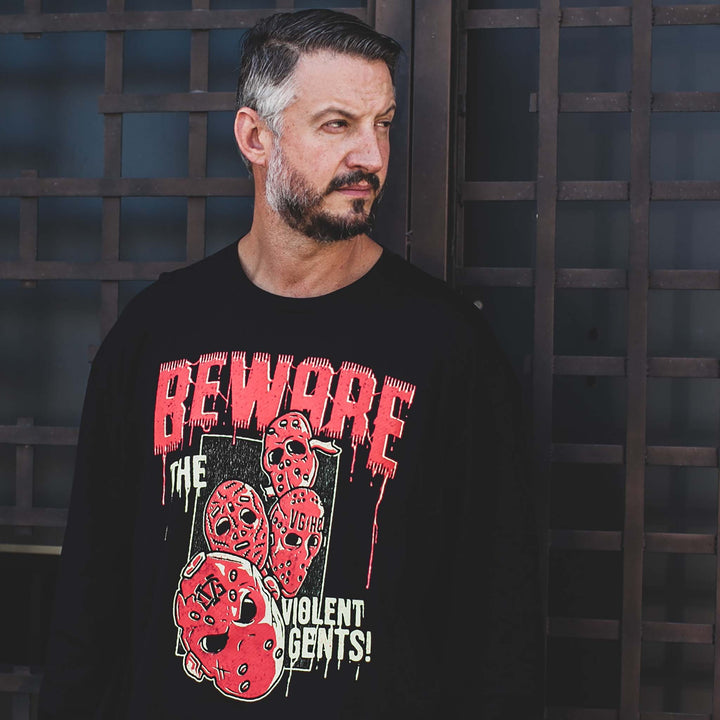 Hockey Beware Long Sleeve Tee - - Men&