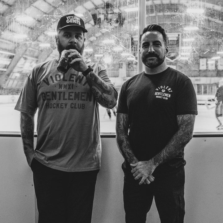Hockey Defeat Premium Tee - - Men's T-Shirts - Violent Gentlemen Hockey Lifestyle | Built by Fans for Fans | Perfect Gift for hockey fan or hockey players that live in the hockey culture