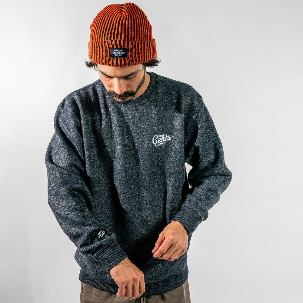 Hockey Clean Gents Luxe Crew Neck - - Men's Fleece Tops - Violent Gentlemen Hockey Lifestyle | Built by Fans for Fans | Perfect Gift for hockey fan or hockey players that live in the hockey culture