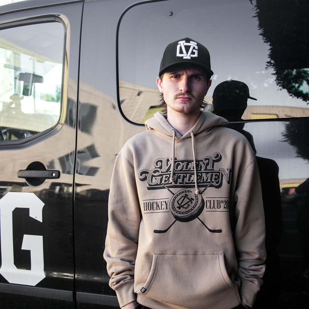 Hockey Powerhouse Pullover Hood - - Men's Fleece Tops - Violent Gentlemen Hockey Lifestyle | Built by Fans for Fans | Perfect Gift for hockey fan or hockey players that live in the hockey culture