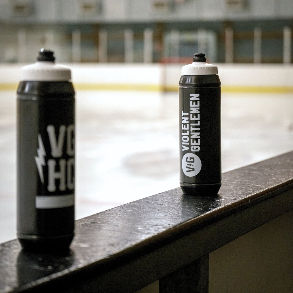 Hockey Locker Room Supply Sport Bottle - - Accessories - Violent Gentlemen Hockey Lifestyle | Built by Fans for Fans | Perfect Gift for hockey fan or hockey players that live in the hockey culture