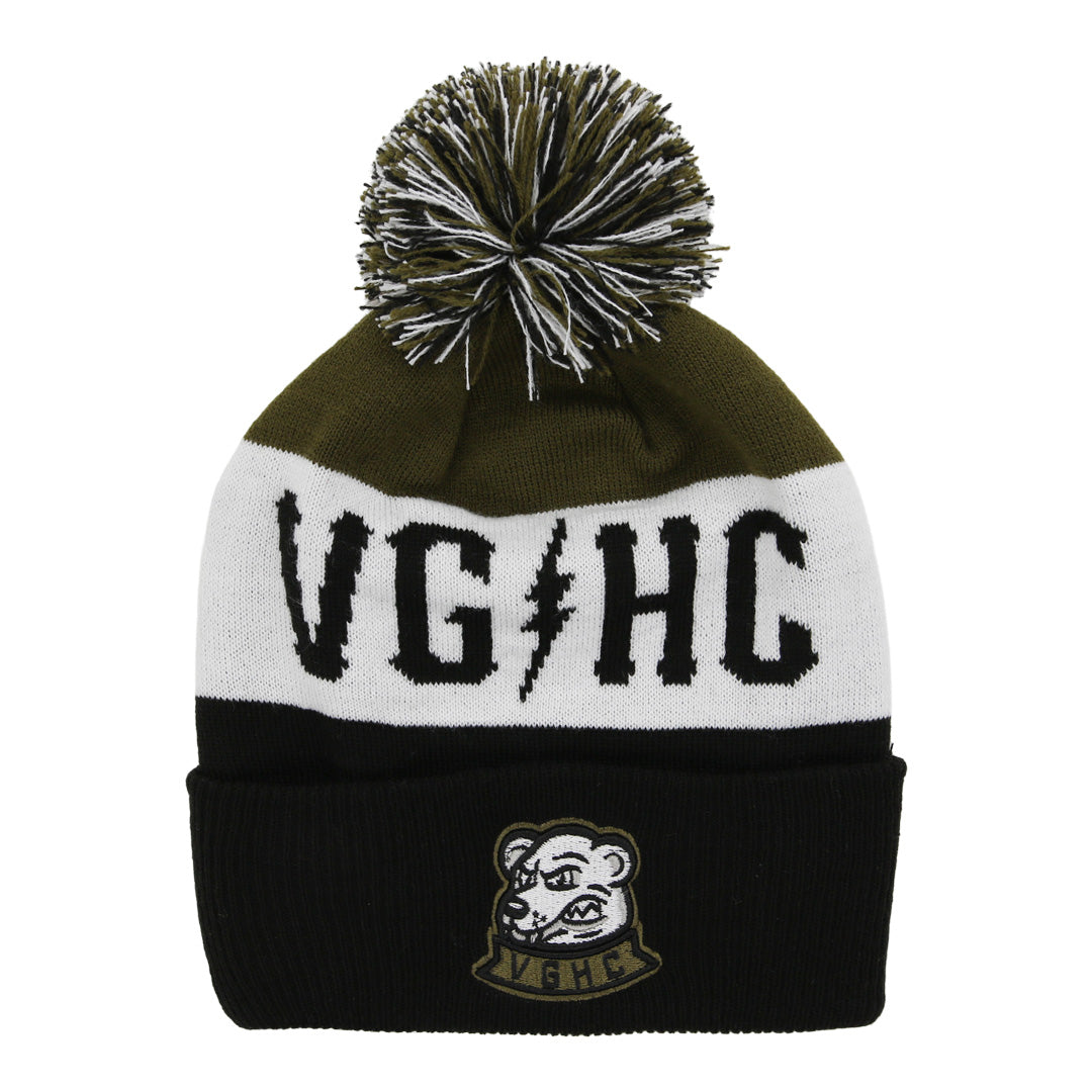 Hockey VG x Ebbets Pom Beanie - - Beanies - Violent Gentlemen Hockey Lifestyle | Built by Fans for Fans | Perfect Gift for hockey fan or hockey players that live in the hockey culture