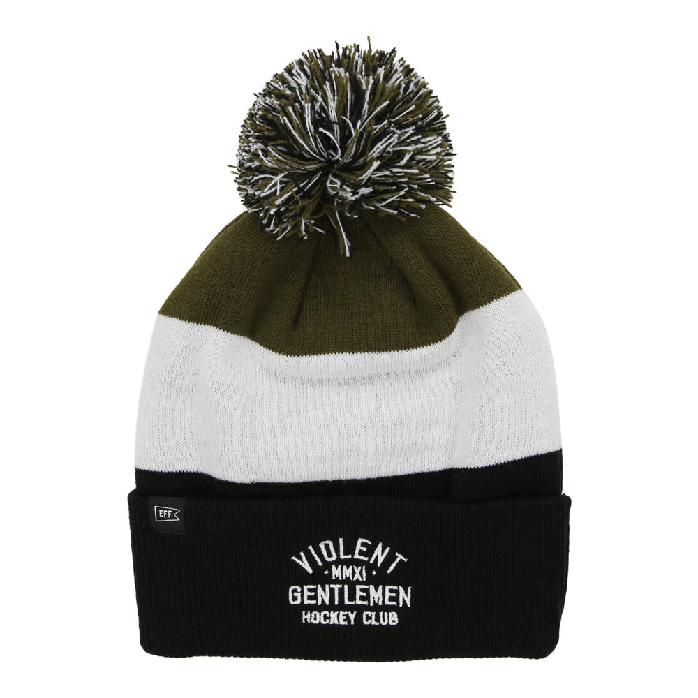 Hockey VG x Ebbets Pom Beanie - - Beanies - Violent Gentlemen Hockey Lifestyle | Built by Fans for Fans | Perfect Gift for hockey fan or hockey players that live in the hockey culture