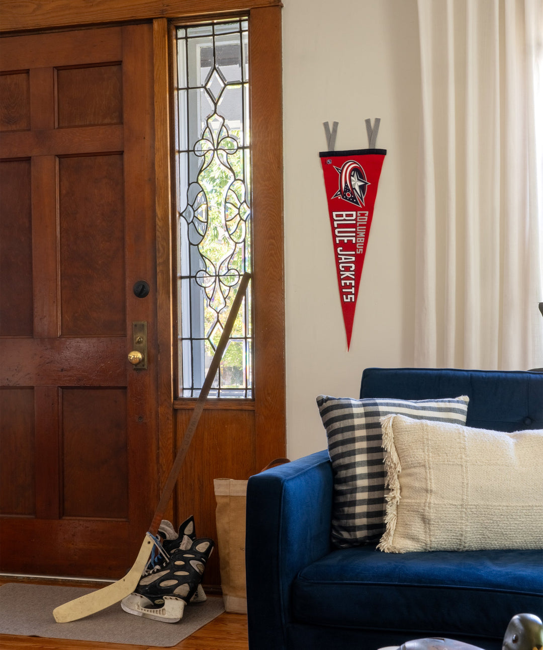 Hockey Columbus Blue Jackets Pennant • NHL x Oxford Pennant - - Pennant - Oxford Pennant Hockey Lifestyle | Built by Fans for Fans | Perfect Gift for hockey fan or hockey players that live in the hockey culture