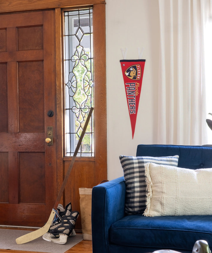 Hockey Florida Panthers Pennant • NHL x Oxford Pennant - - Pennant - Oxford Pennant Hockey Lifestyle | Built by Fans for Fans | Perfect Gift for hockey fan or hockey players that live in the hockey culture