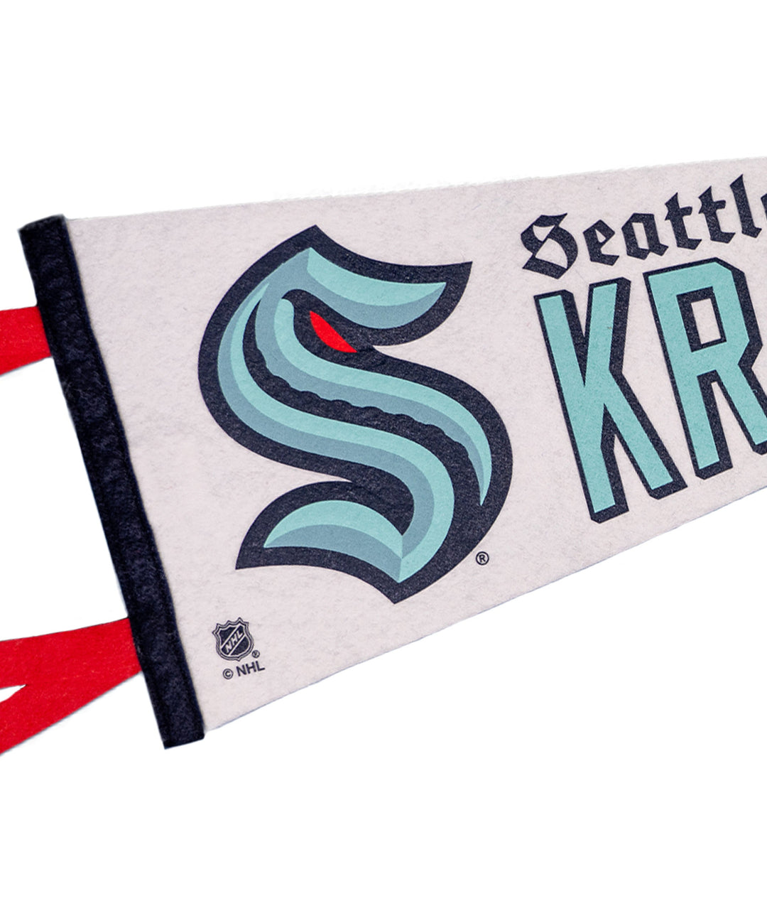 Hockey Seattle Kraken Pennant • NHL x Oxford Pennant - - Pennant - Oxford Pennant Hockey Lifestyle | Built by Fans for Fans | Perfect Gift for hockey fan or hockey players that live in the hockey culture