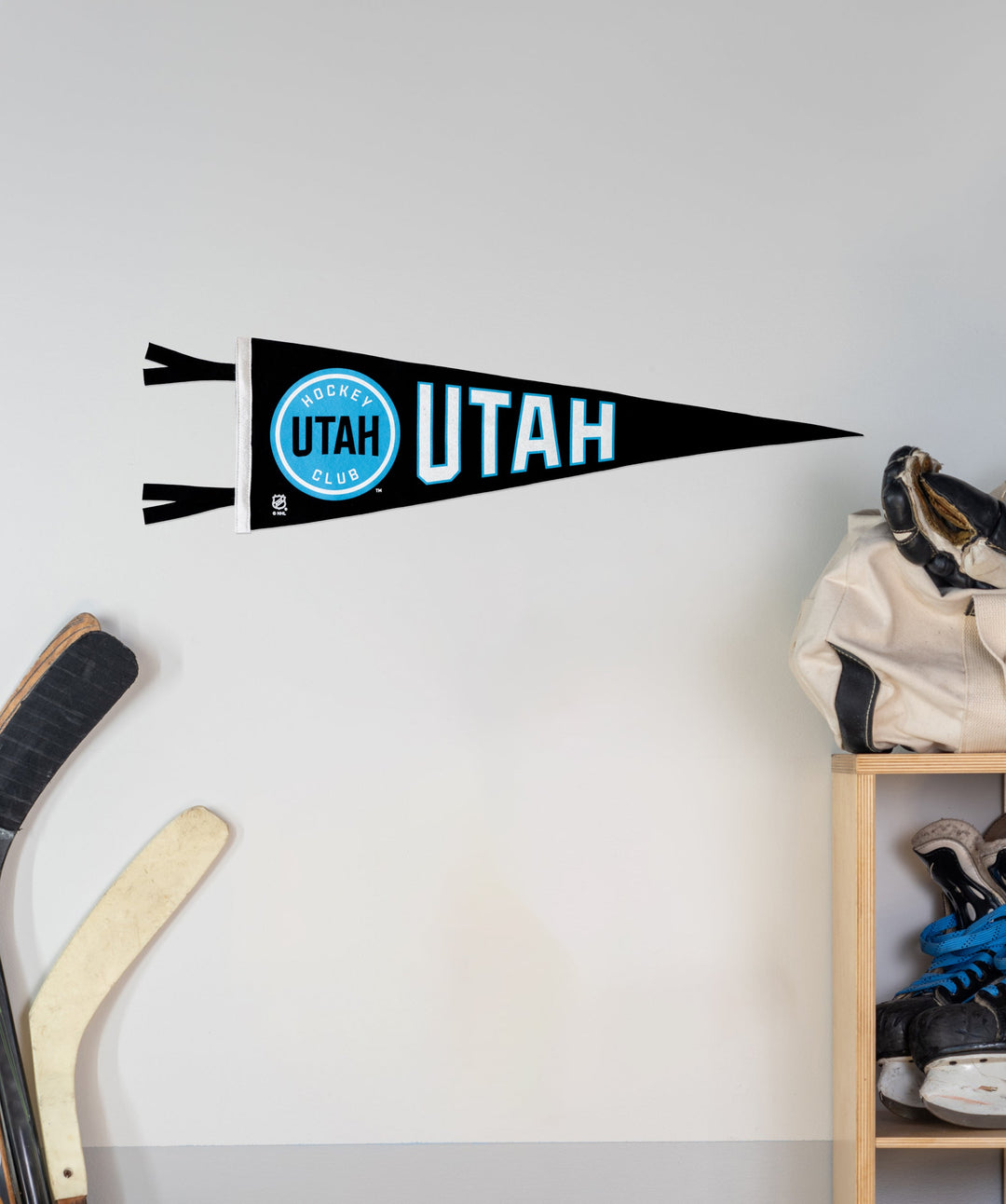 Hockey Utah Hockey Club Pennant • NHL® x Oxford Pennant - - Pennant - Oxford Pennant Hockey Lifestyle | Built by Fans for Fans | Perfect Gift for hockey fan or hockey players that live in the hockey culture