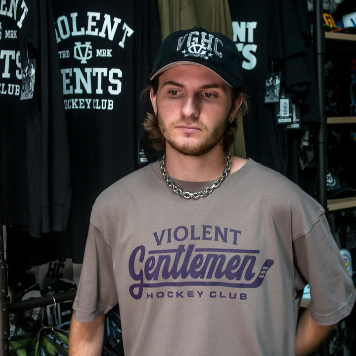 Hockey Operator Garment Dye Tee - - Men's T-Shirts - Violent Gentlemen Hockey Lifestyle | Built by Fans for Fans | Perfect Gift for hockey fan or hockey players that live in the hockey culture
