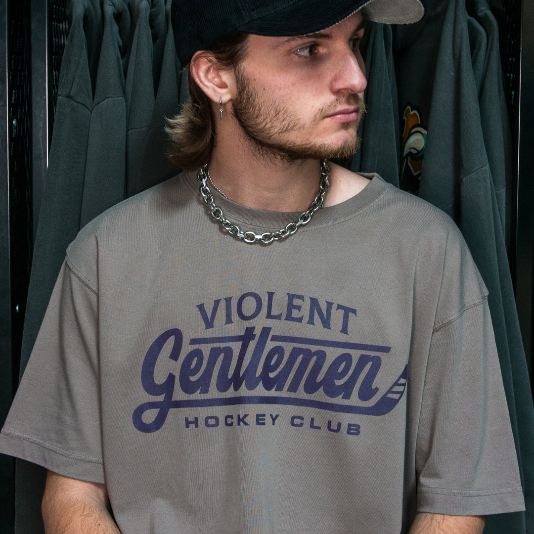 Hockey Operator Garment Dye Tee - - Men's T-Shirts - Violent Gentlemen Hockey Lifestyle | Built by Fans for Fans | Perfect Gift for hockey fan or hockey players that live in the hockey culture