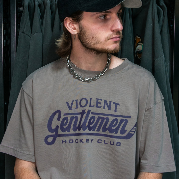 Hockey Operator Garment Dye Tee - - Men's T-Shirts - Violent Gentlemen Hockey Lifestyle | Built by Fans for Fans | Perfect Gift for hockey fan or hockey players that live in the hockey culture