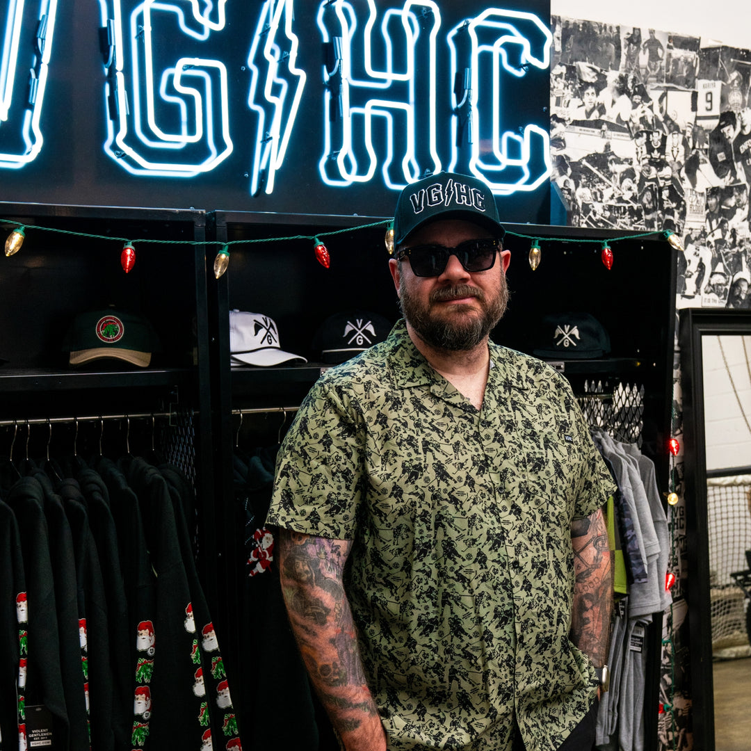 Hockey Bolt Club A-Frame Snapback - - Hats - Violent Gentlemen Hockey Lifestyle | Built by Fans for Fans | Perfect Gift for hockey fan or hockey players that live in the hockey culture