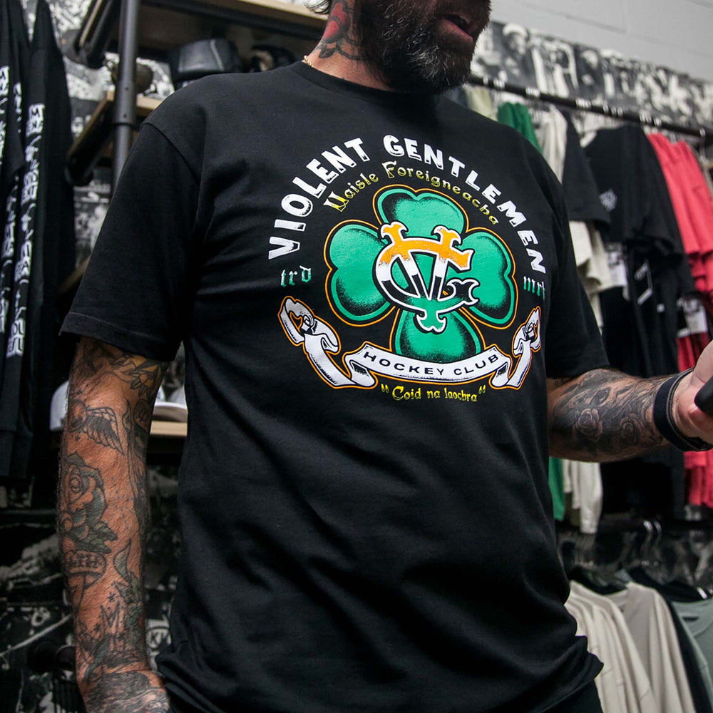 Hockey Coid Na Laochra Premium Tee - - Men's T-Shirts - Violent Gentlemen Hockey Lifestyle | Built by Fans for Fans | Perfect Gift for hockey fan or hockey players that live in the hockey culture