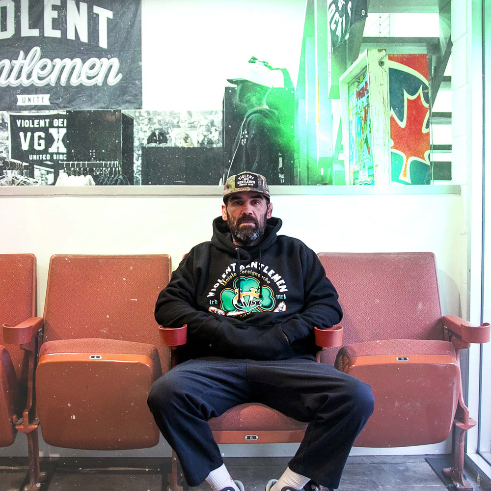 Hockey Coid Na Laochra Pullover Hood - - Men's Fleece Tops - Violent Gentlemen Hockey Lifestyle | Built by Fans for Fans | Perfect Gift for hockey fan or hockey players that live in the hockey culture