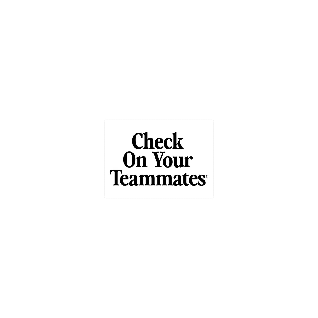 Hockey Check On Your Teammates 2" Sticker - - Accessories - Violent Gentlemen Hockey Lifestyle | Built by Fans for Fans | Perfect Gift for hockey fan or hockey players that live in the hockey culture
