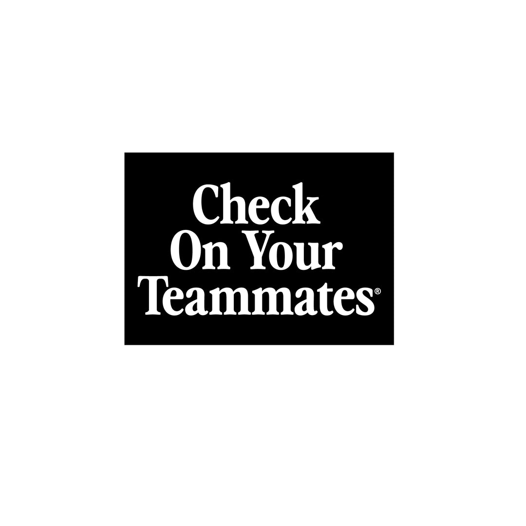 Hockey Check On Your Teammates 4" Sticker - - Accessories - Violent Gentlemen Hockey Lifestyle | Built by Fans for Fans | Perfect Gift for hockey fan or hockey players that live in the hockey culture