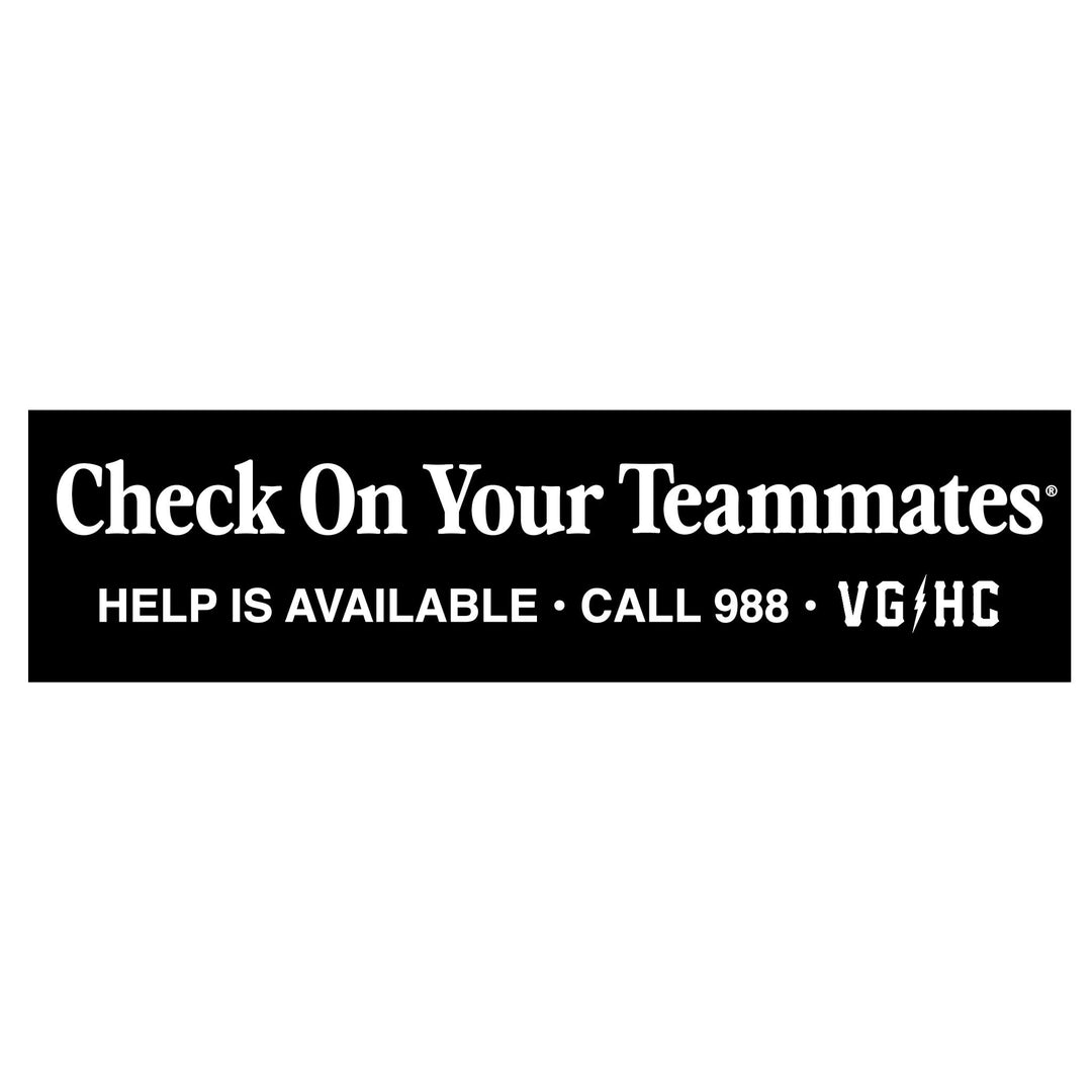 Hockey Check On Your Teammates Bumper Sticker - - Accessories - Violent Gentlemen Hockey Lifestyle | Built by Fans for Fans | Perfect Gift for hockey fan or hockey players that live in the hockey culture