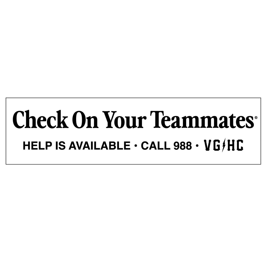 Hockey Check On Your Teammates Bumper Sticker - - Accessories - Violent Gentlemen Hockey Lifestyle | Built by Fans for Fans | Perfect Gift for hockey fan or hockey players that live in the hockey culture