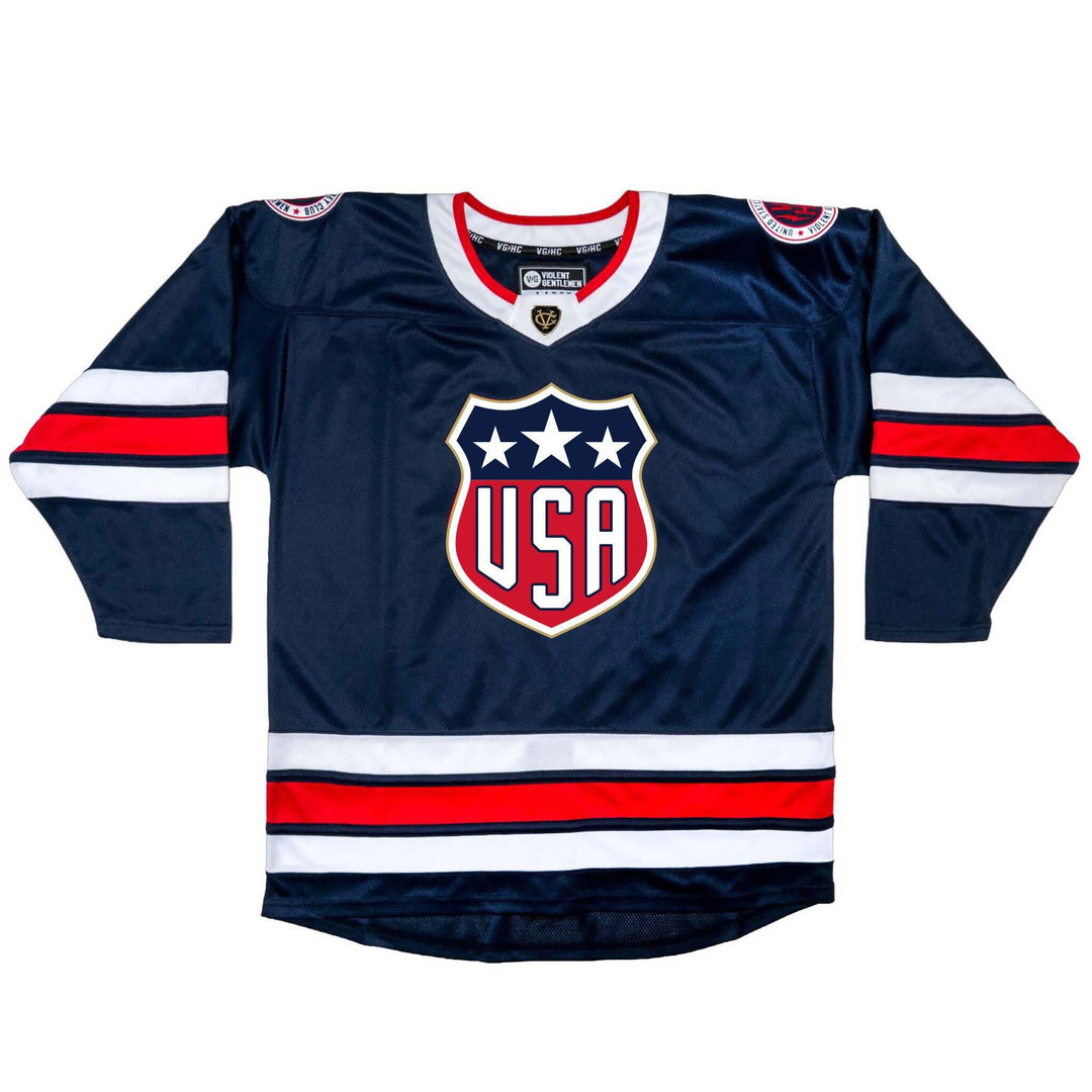 Hockey USA GOLD 2026 Hockey Jersey - - Jerseys - Violent Gentlemen Hockey Lifestyle | Built by Fans for Fans | Perfect Gift for hockey fan or hockey players that live in the hockey culture