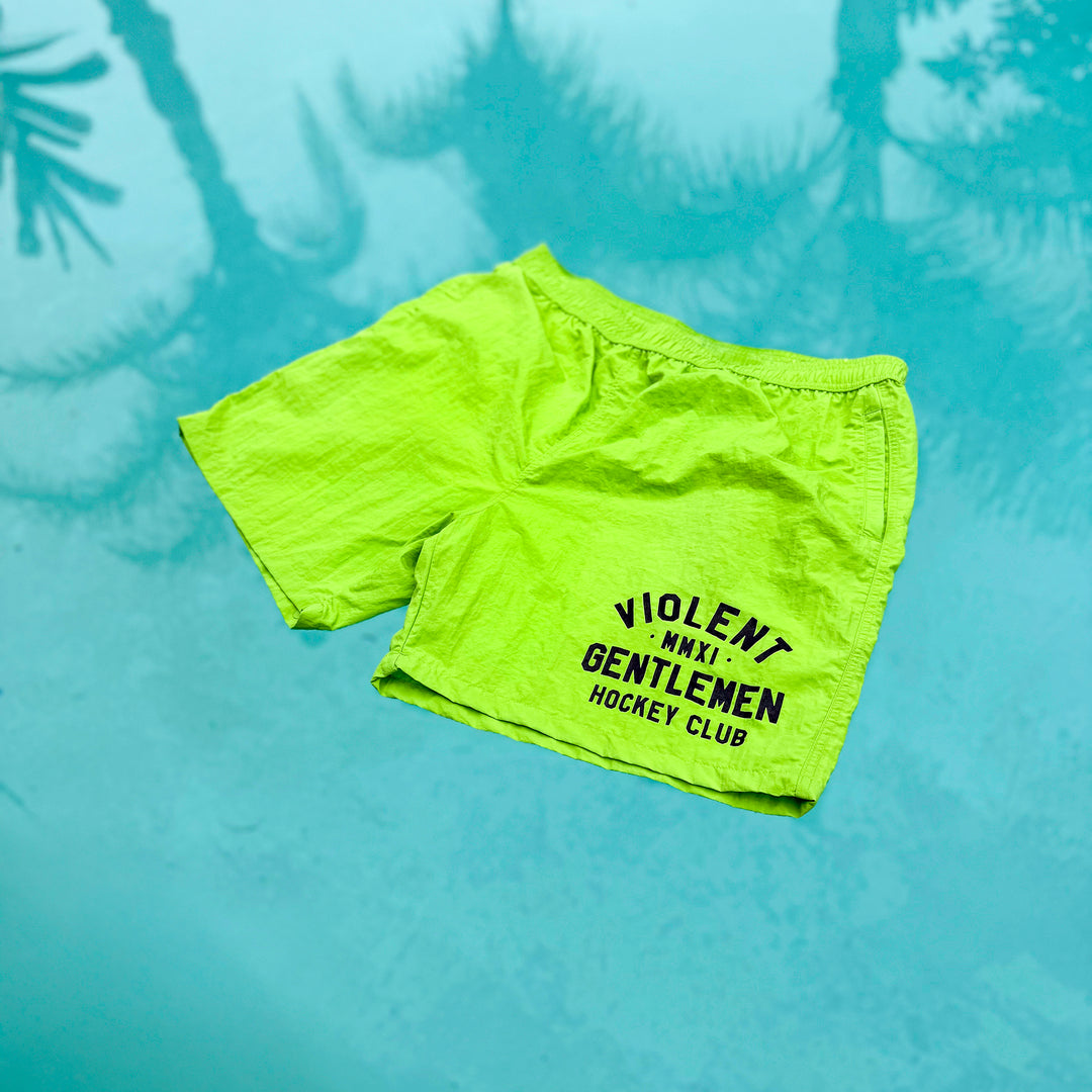 Hockey Loyalty Swim Shorts - - Men's Shorts - Violent Gentlemen Hockey Lifestyle | Built by Fans for Fans | Perfect Gift for hockey fan or hockey players that live in the hockey culture