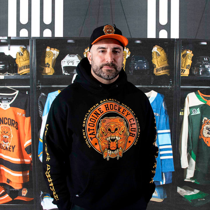 Hockey Tatooine HC 26 Pullover Hood - - Men's Fleece Tops - Violent Gentlemen Hockey Lifestyle | Built by Fans for Fans | Perfect Gift for hockey fan or hockey players that live in the hockey culture