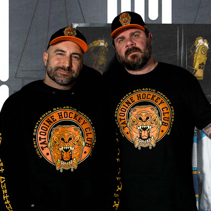 Hockey Tatooine HC 26 Pullover Hood - - Men's Fleece Tops - Violent Gentlemen Hockey Lifestyle | Built by Fans for Fans | Perfect Gift for hockey fan or hockey players that live in the hockey culture