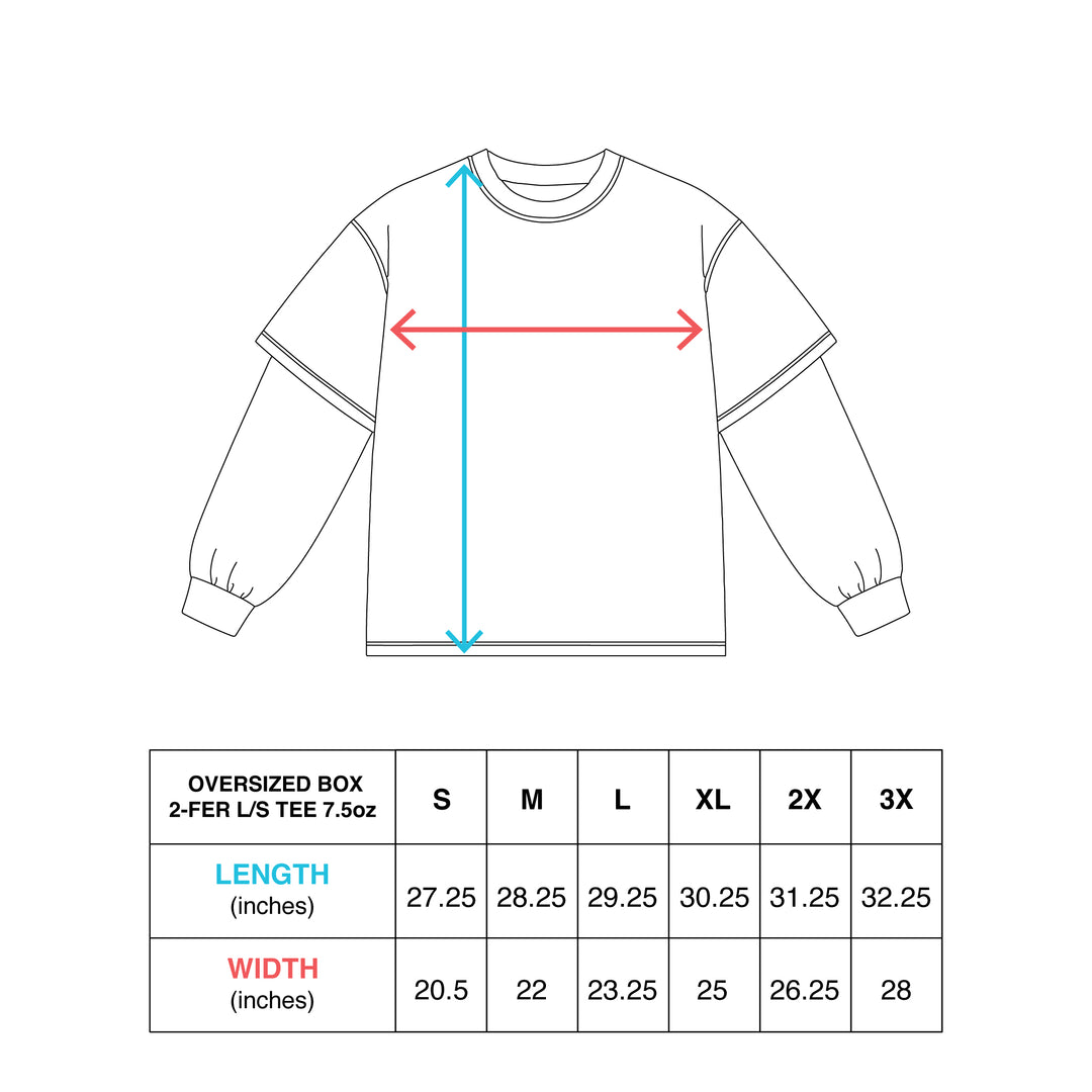 Hockey Tremor Oversized Two-fer Long Sleeve Tee - - Men's Long Sleeve T-Shirts - Violent Gentlemen Hockey Lifestyle | Built by Fans for Fans | Perfect Gift for hockey fan or hockey players that live in the hockey culture