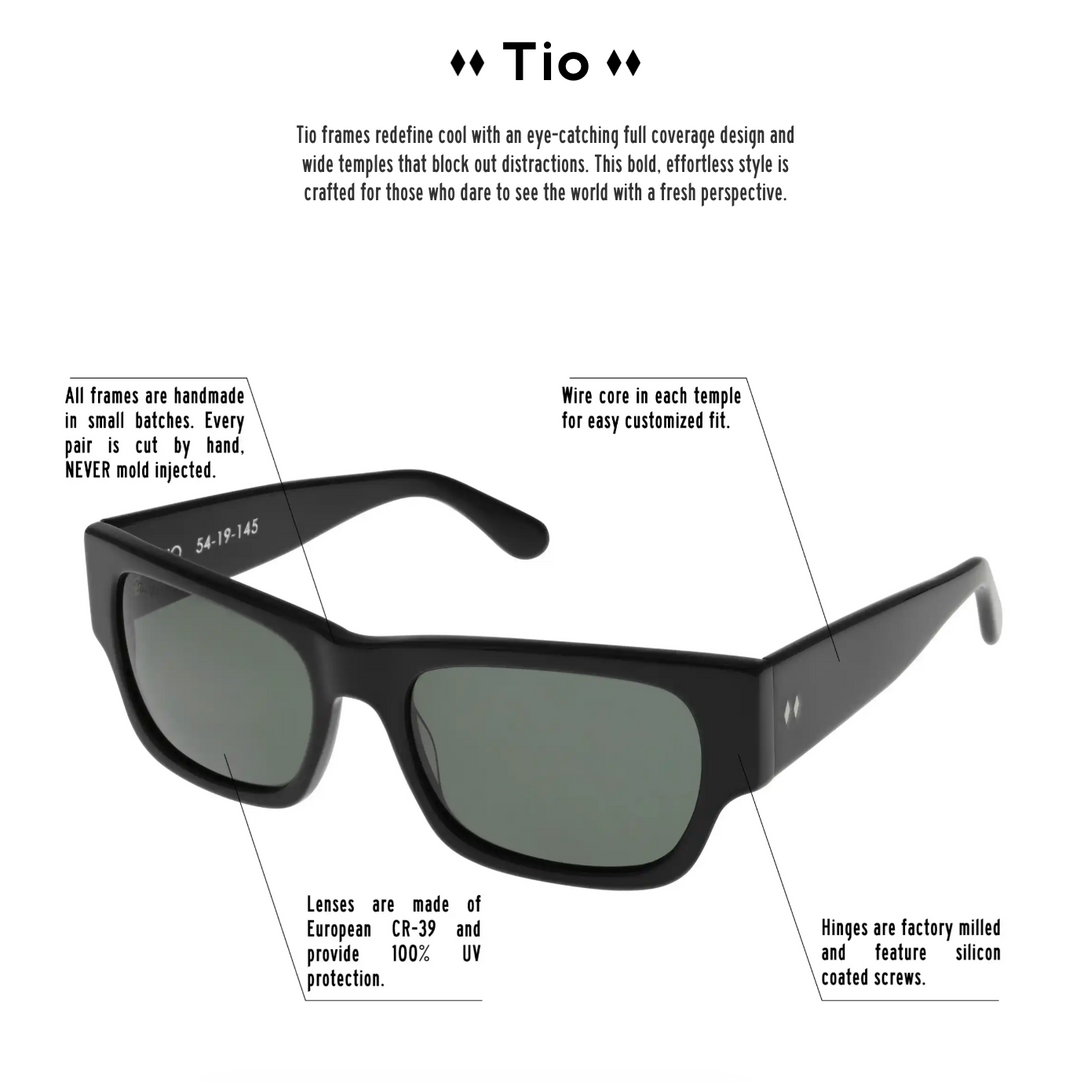 Hockey Tio Tres Noir Sunglasses - - Accessories - Violent Gentlemen Hockey Lifestyle | Built by Fans for Fans | Perfect Gift for hockey fan or hockey players that live in the hockey culture
