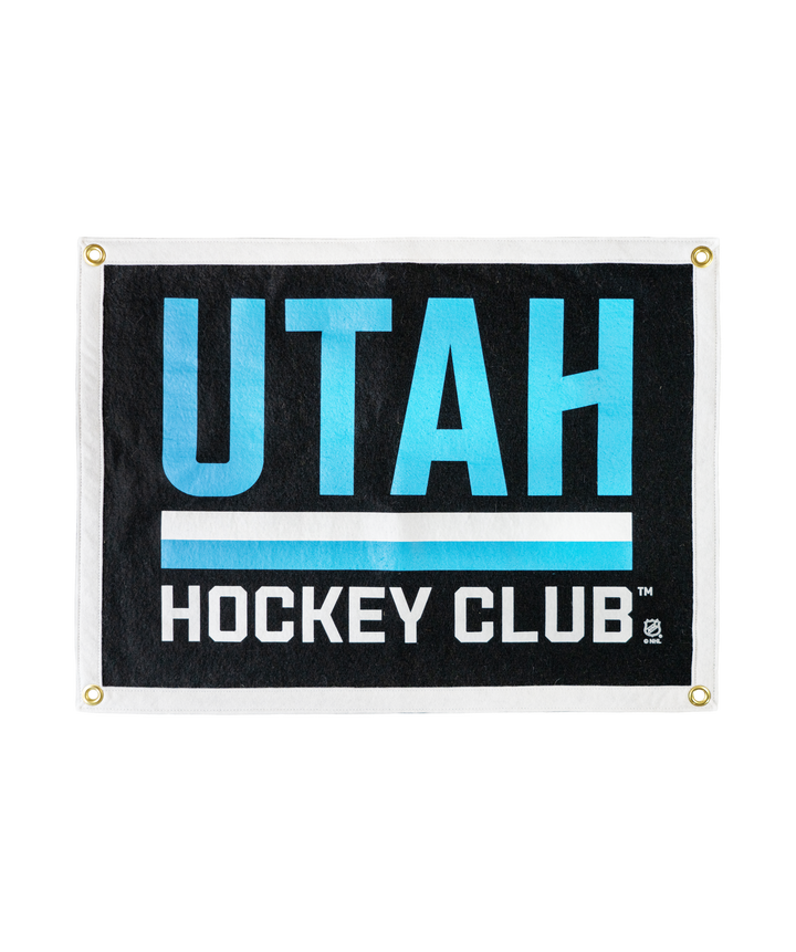 Hockey Utah Hockey Club Camp Flag • NHL® x Oxford Pennant - - Camp Flag - Oxford Pennant Hockey Lifestyle | Built by Fans for Fans | Perfect Gift for hockey fan or hockey players that live in the hockey culture