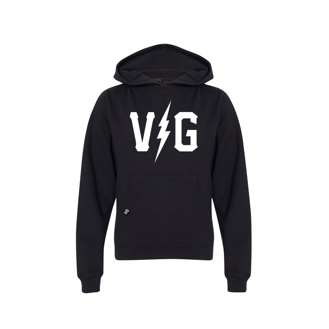 Hockey Bolt Classic Kids Pullover Hood - - Kid's Fleece Tops - Violent Gentlemen Hockey Lifestyle | Built by Fans for Fans | Perfect Gift for hockey fan or hockey players that live in the hockey culture