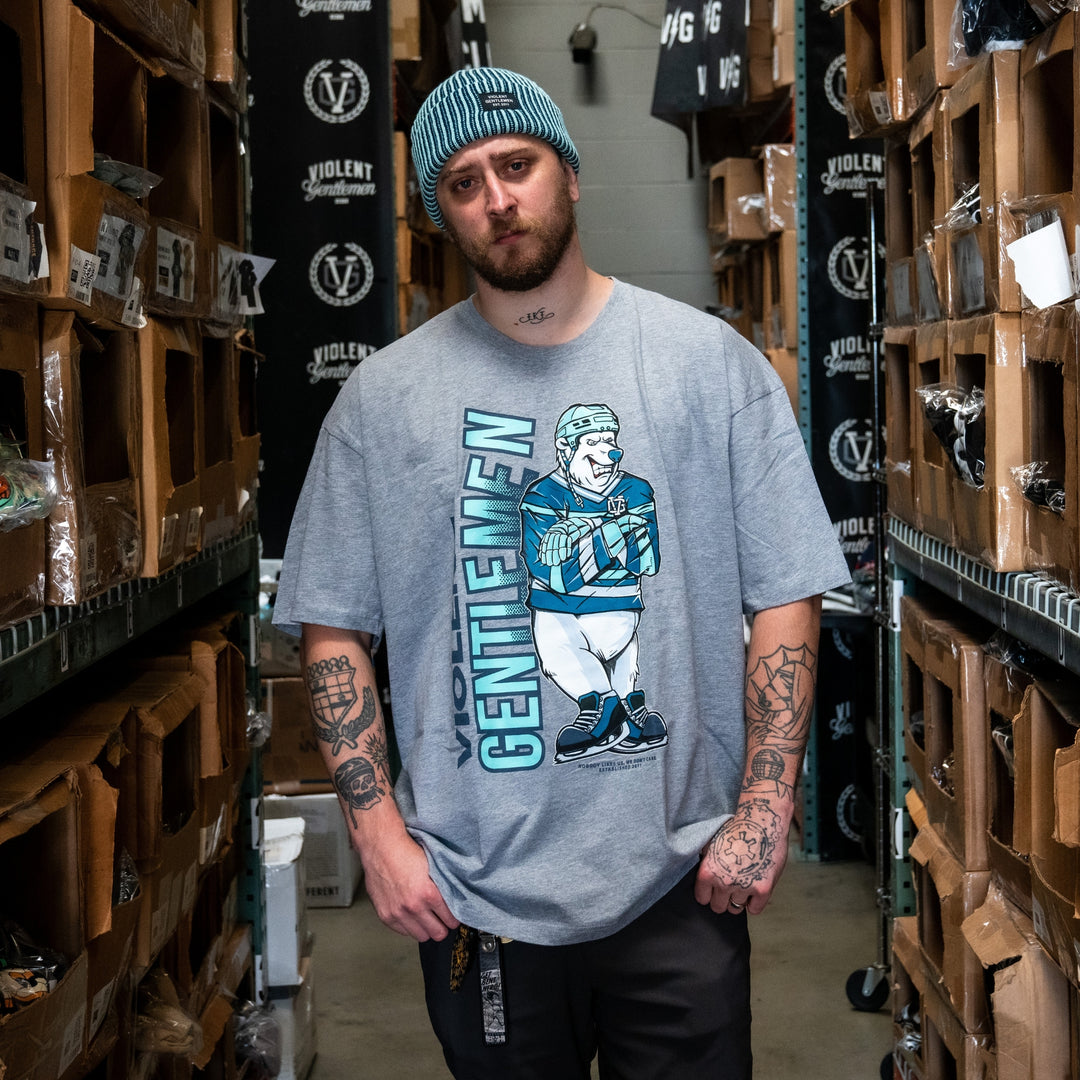 Hockey Stance Premium Tee - - Men's T-Shirts - Violent Gentlemen Hockey Lifestyle | Built by Fans for Fans | Perfect Gift for hockey fan or hockey players that live in the hockey culture