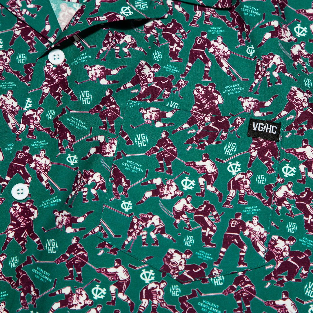 Hockey Minor Penalties Button Up - - Men's Polos - Violent Gentlemen Hockey Lifestyle | Built by Fans for Fans | Perfect Gift for hockey fan or hockey players that live in the hockey culture