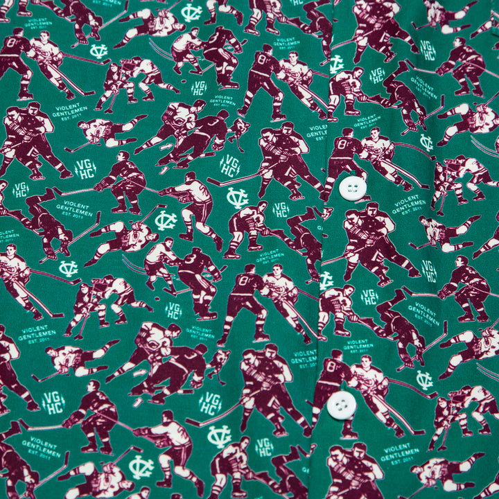 Hockey Minor Penalties Button Up - - Men's Polos - Violent Gentlemen Hockey Lifestyle | Built by Fans for Fans | Perfect Gift for hockey fan or hockey players that live in the hockey culture