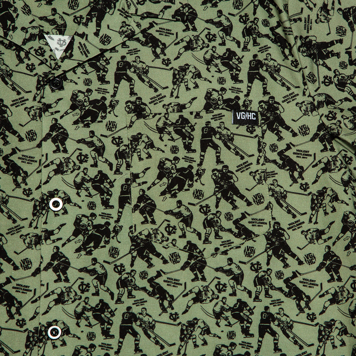 Hockey Minor Penalties Button Up - - Men's Polos - Violent Gentlemen Hockey Lifestyle | Built by Fans for Fans | Perfect Gift for hockey fan or hockey players that live in the hockey culture