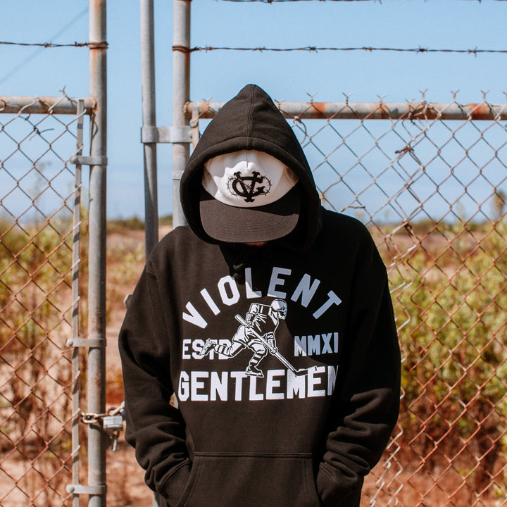 Hockey Legion Pullover Hood - - Men's Fleece Tops - Violent Gentlemen Hockey Lifestyle | Built by Fans for Fans | Perfect Gift for hockey fan or hockey players that live in the hockey culture