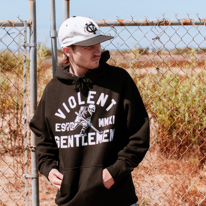 Hockey Legion Pullover Hood - - Men's Fleece Tops - Violent Gentlemen Hockey Lifestyle | Built by Fans for Fans | Perfect Gift for hockey fan or hockey players that live in the hockey culture