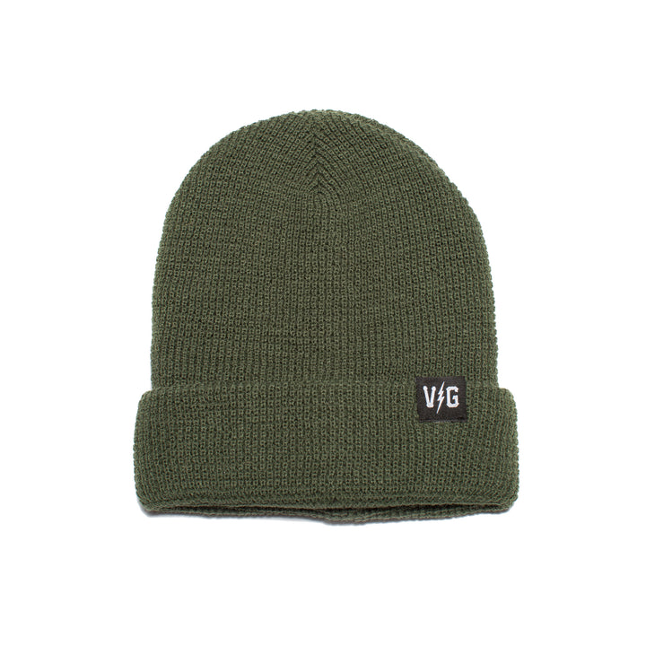 Hockey Bolt Classic Cuff Beanie - Olive - Beanies - Violent Gentlemen Hockey Lifestyle | Built by Fans for Fans | Perfect Gift for hockey fan or hockey players that live in the hockey culture