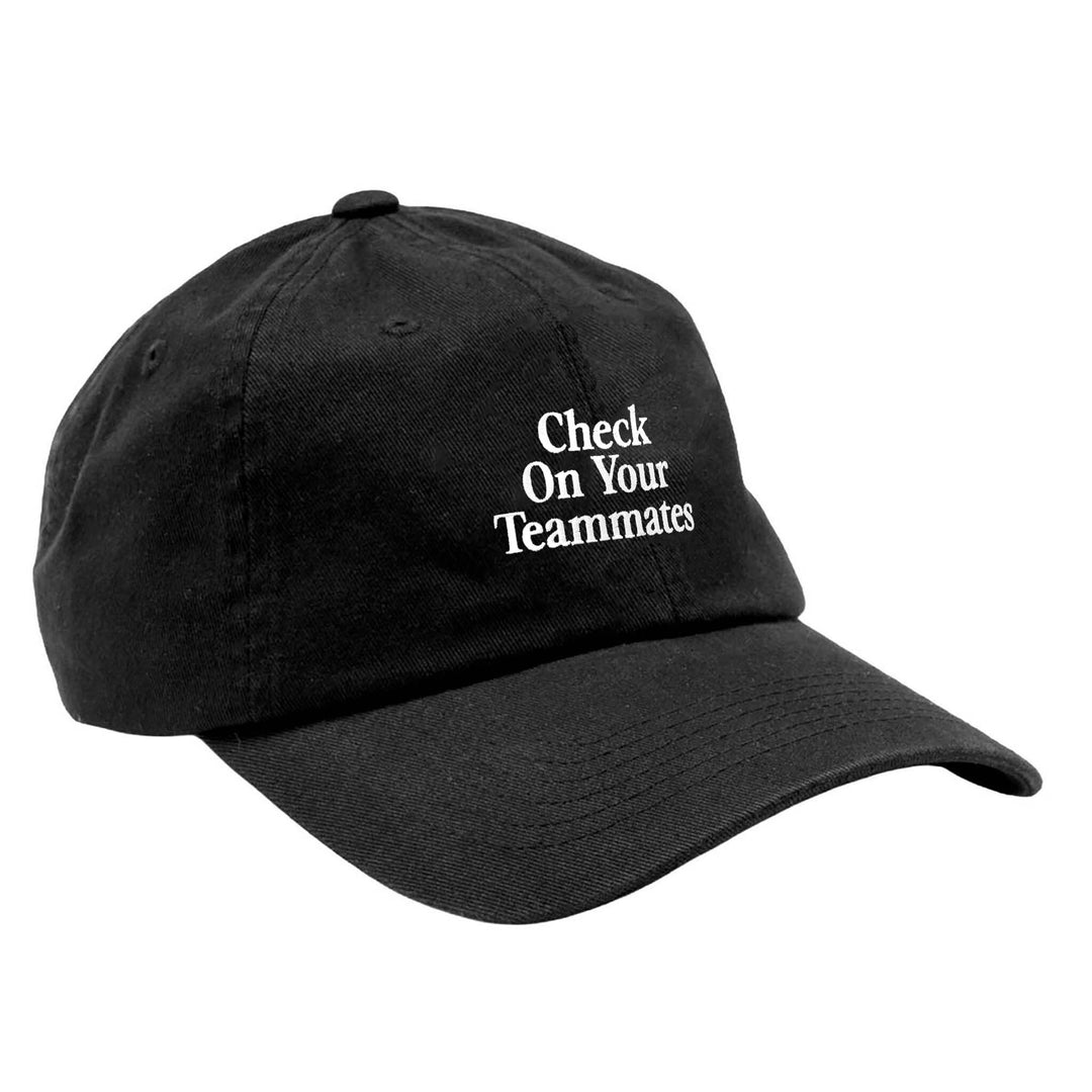Hockey Check On Your Teammates Dad Hat - - Hats - Violent Gentlemen Hockey Lifestyle | Built by Fans for Fans | Perfect Gift for hockey fan or hockey players that live in the hockey culture