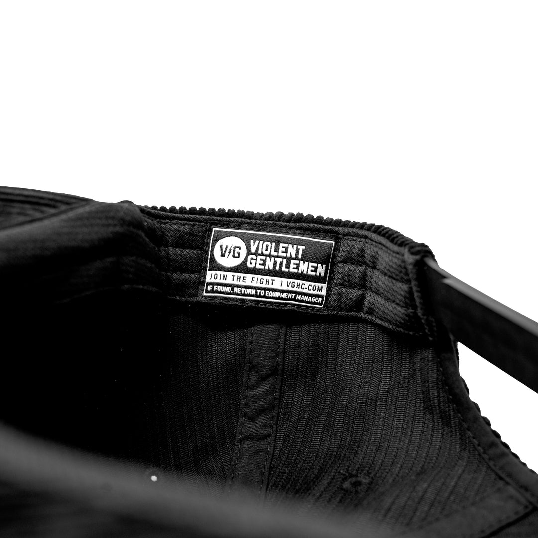 Hockey Hammerhead Patch Corduroy Unstructured Hat - - Hats - Violent Gentlemen Hockey Lifestyle | Built by Fans for Fans | Perfect Gift for hockey fan or hockey players that live in the hockey culture