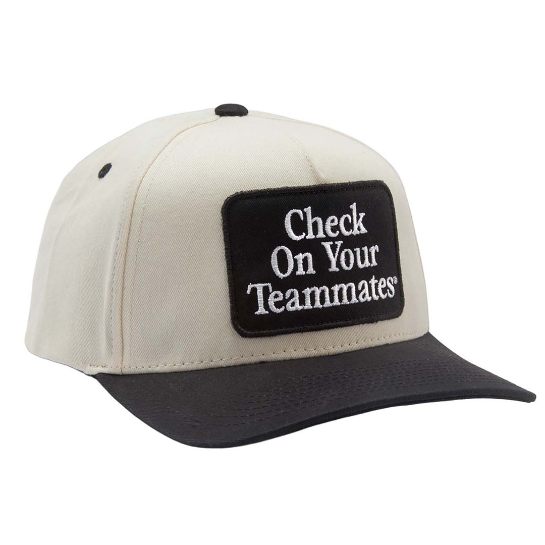 Hockey Check On Your Teammates A-Frame Snapback - - Hats - Violent Gentlemen Hockey Lifestyle | Built by Fans for Fans | Perfect Gift for hockey fan or hockey players that live in the hockey culture