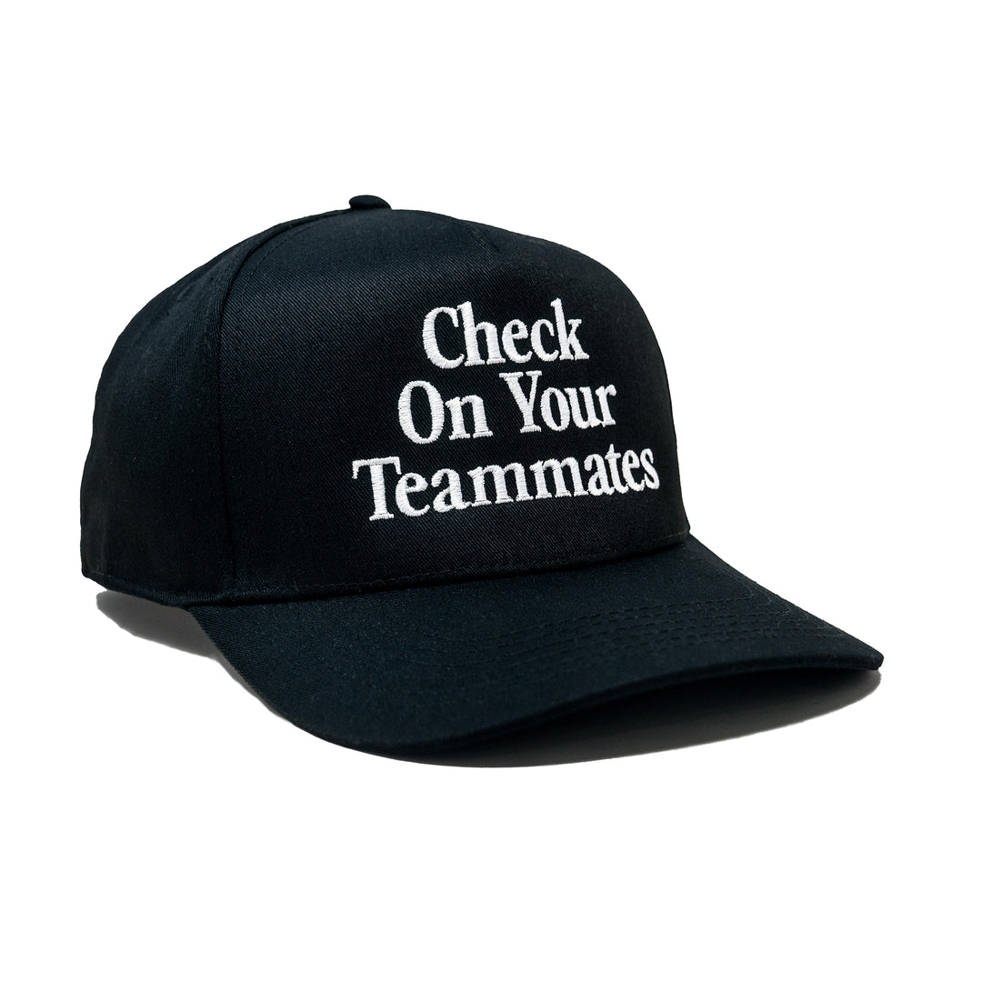 Hockey Check on Your Teammates A-Frame Snapback - - Hats - Violent Gentlemen Hockey Lifestyle | Built by Fans for Fans | Perfect Gift for hockey fan or hockey players that live in the hockey culture