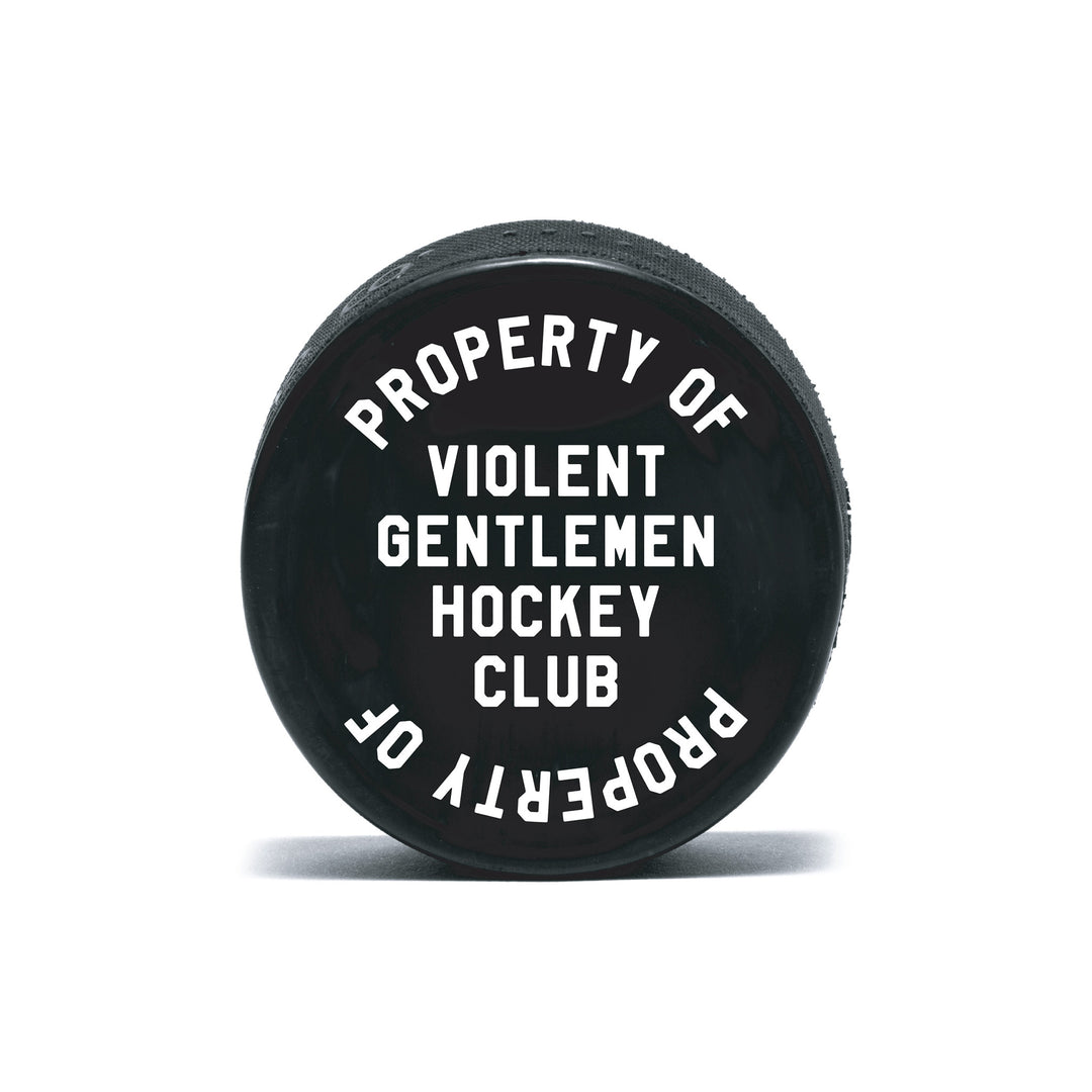 Hockey Brass Bonanza Hockey Puck - - Accessories - Violent Gentlemen Hockey Lifestyle | Built by Fans for Fans | Perfect Gift for hockey fan or hockey players that live in the hockey culture