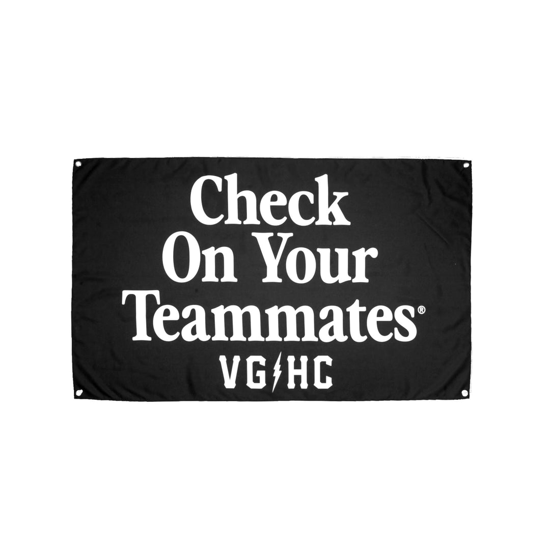Hockey Check On Your Teammates Banner - - Accessories - Violent Gentlemen Hockey Lifestyle | Built by Fans for Fans | Perfect Gift for hockey fan or hockey players that live in the hockey culture