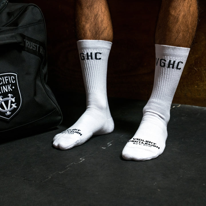 Hockey Lemieux USA Made Crew Socks - - Accessories - Violent Gentlemen Hockey Lifestyle | Built by Fans for Fans | Perfect Gift for hockey fan or hockey players that live in the hockey culture