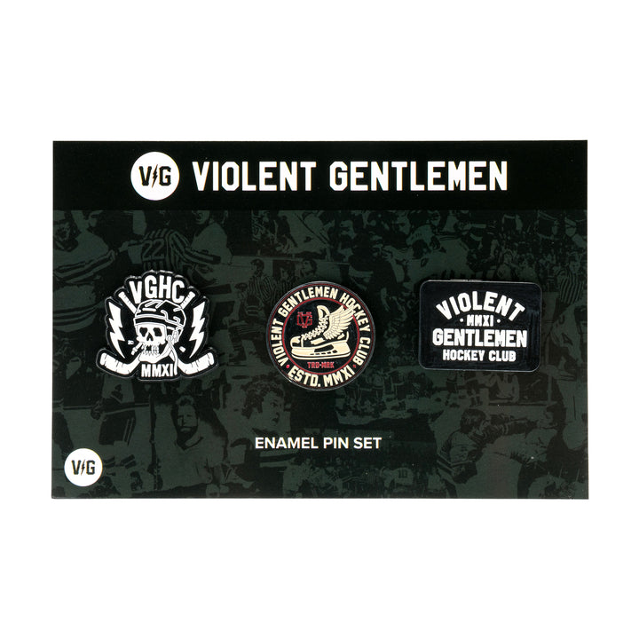 Hockey Loyalty Enamel Pin Set - - Accessories - Violent Gentlemen Hockey Lifestyle | Built by Fans for Fans | Perfect Gift for hockey fan or hockey players that live in the hockey culture